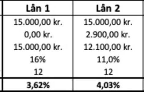 Forbrugslån eksempel